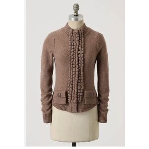 Rare Anthropologie Moth Gray Floating Sparks Cardigan